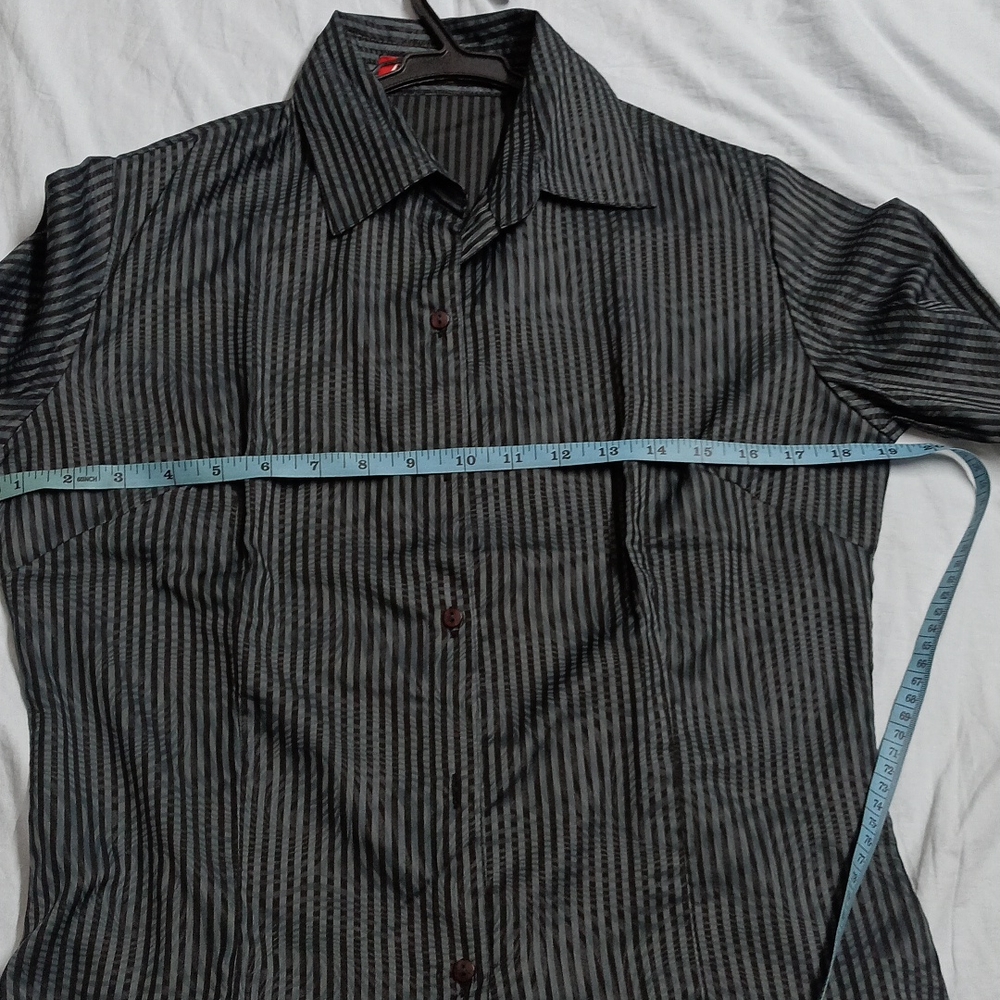 Allen Cooper Black n Grey shirt - Picture 5 of 7